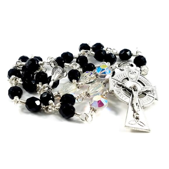 Anglican Rosary, Episcopalian, Celtic Christian Gift, Vintage Swarovski Beads - Picture 3 of 10
